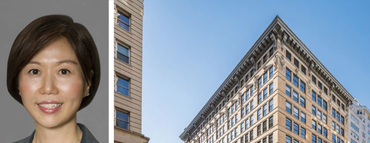 Meridian Capital's Helen Hwang (top) and Brian Szczapa, and 71 Fifth Avenue.