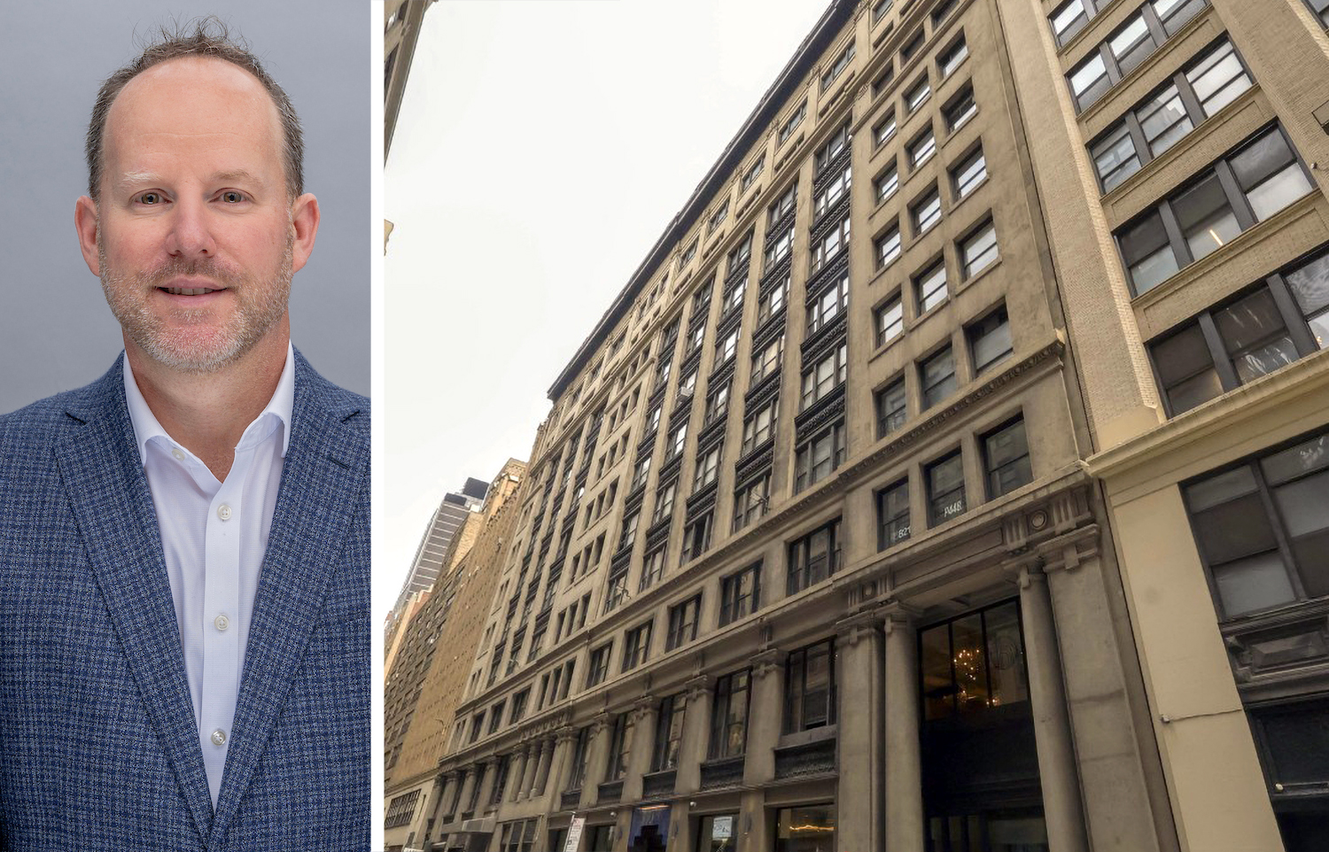 Adams & Company's Jeff Buslik and 231 West 39th Street.