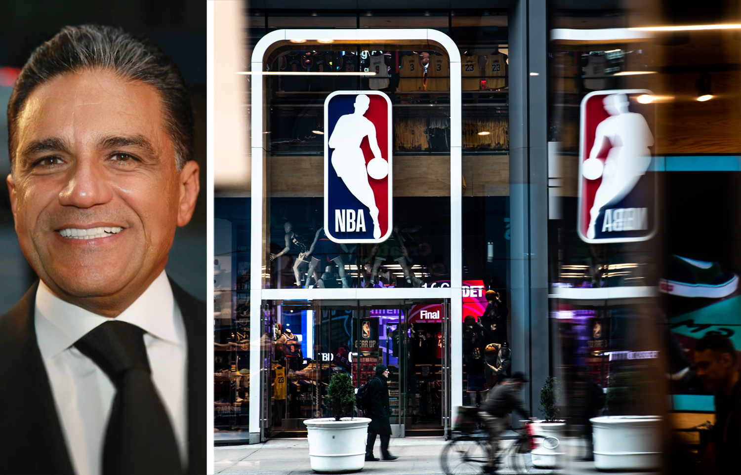 The Moinian Group's Joseph Moinian and the NBA Store.
