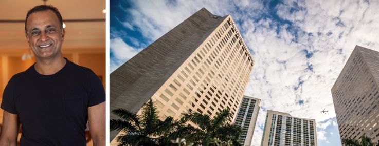 Karim Alibhai, founder and principal of Gencom, and the Intercontinental Hotel in Miami.