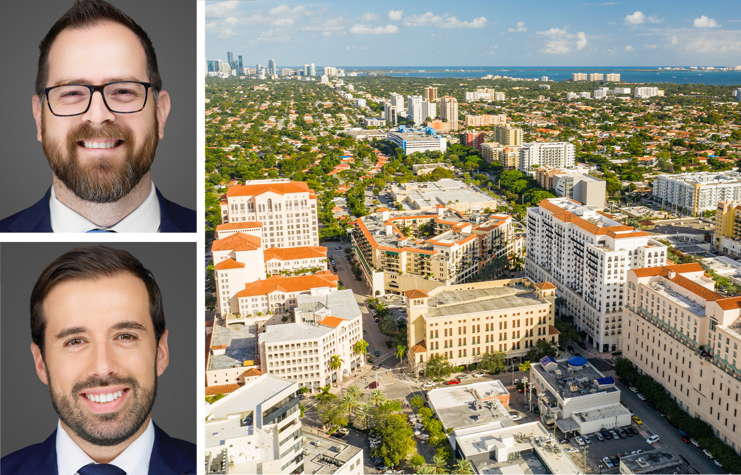 Empira Group's Michael Marrero (top) and Branko Kuzmanovic, and Coral Gables, Fla.