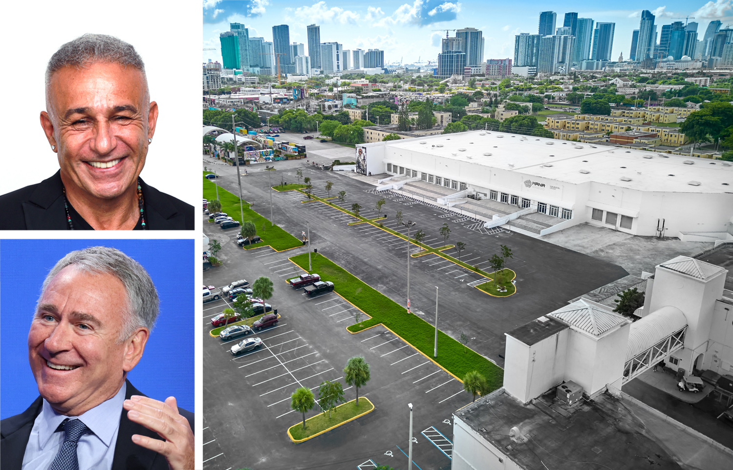 Moishe Mana (top), Ken Griffin and Mana Wynwood in Miami.