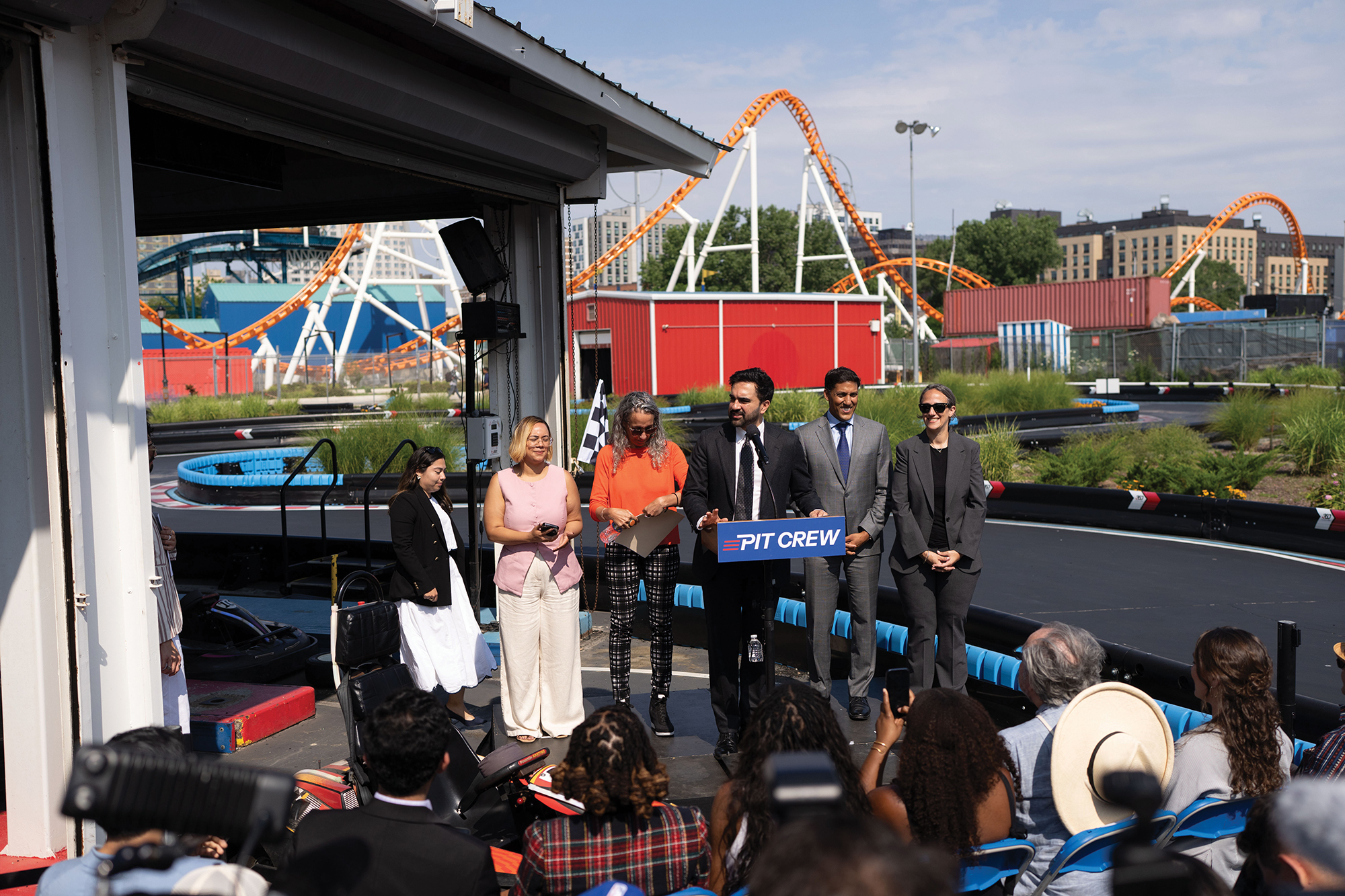 Mayor Zohran Mamdani announce the launch of Public Interest Technology (PIT) Crew at Coney Island in July 2026.
