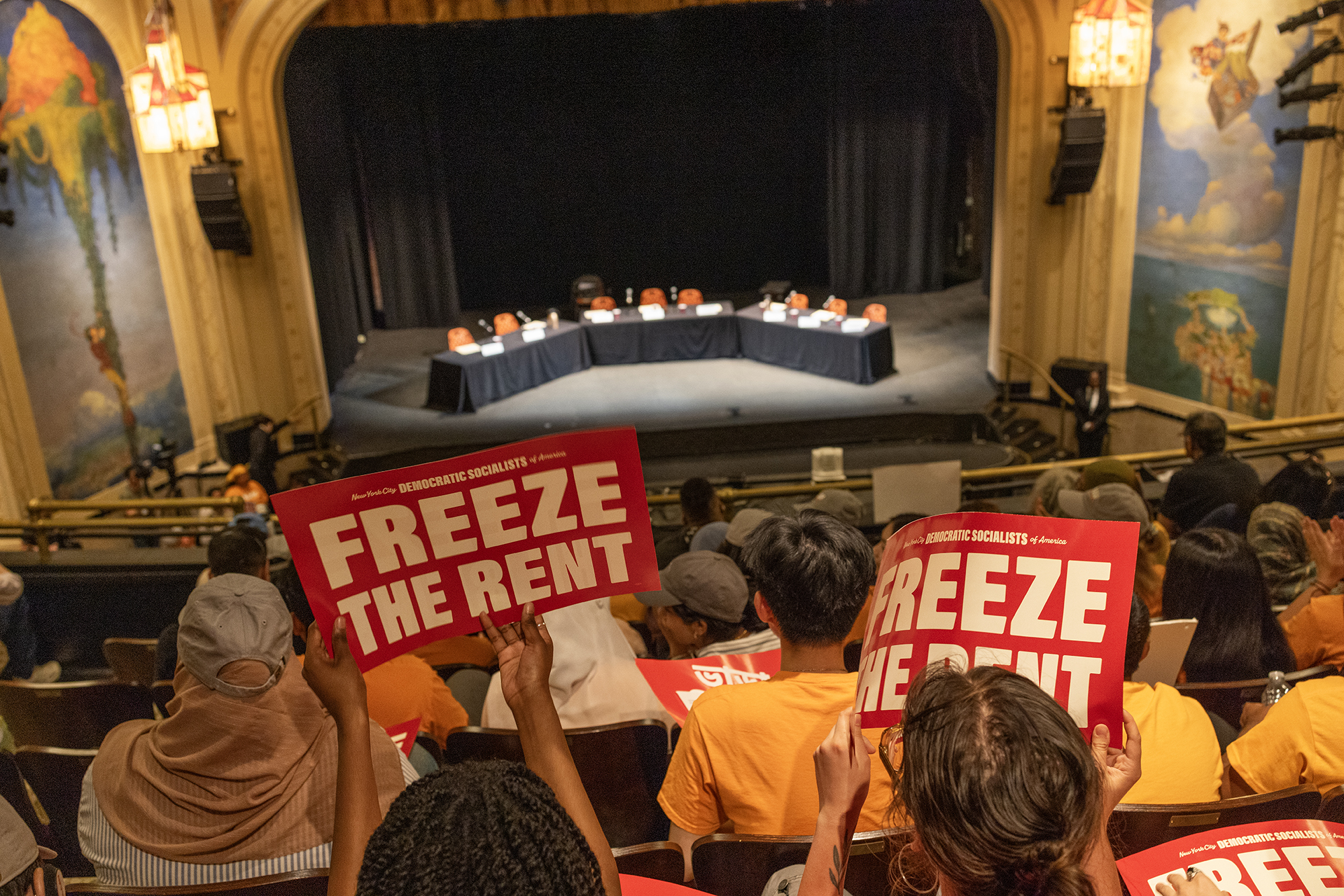 Tenant rights groups attend the final hearing of the New York City Rent Guidelines Board on June 25, 2026.