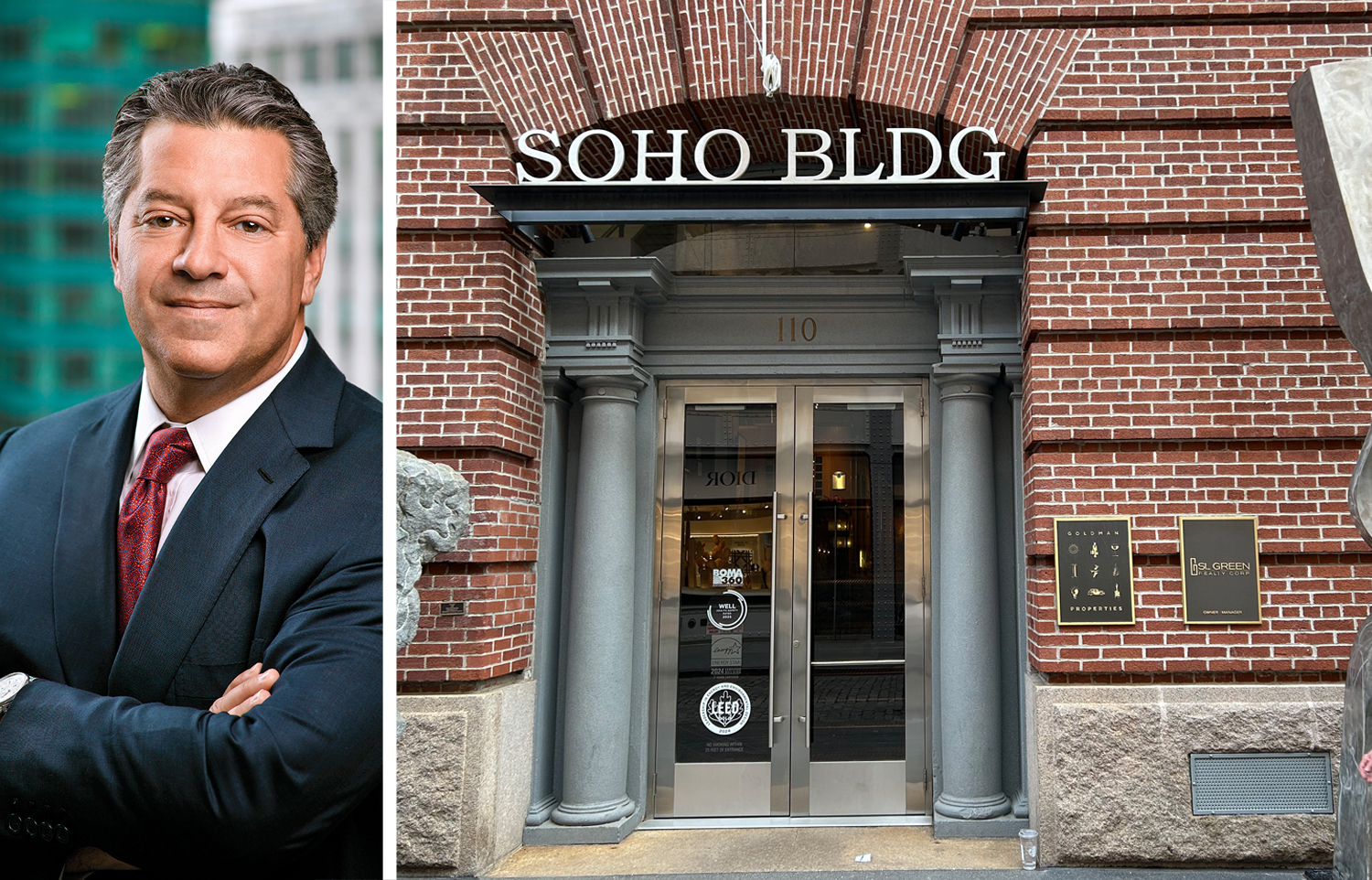 SL Green CEO Marc Holliday and 110 Greene Street.