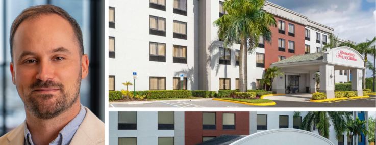 Simion Yeramian of Brasswater, Hampton Inn & Suites Boynton Beach (top) and Hampton Inn West Palm Beach Florida Turnpike.