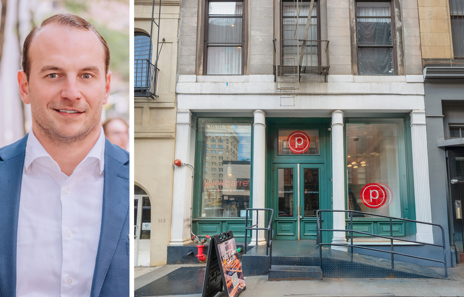 Platinum Commercial's Steven Evans and 110 Reade Street.