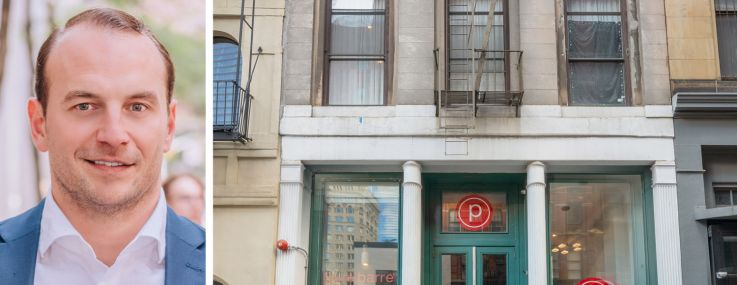 Platinum Commercial's Steven Evans and 110 Reade Street.