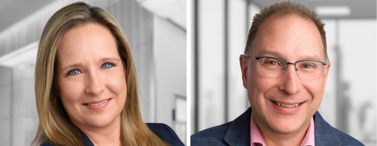 Susan Ahlheit (left) and David Huntley.