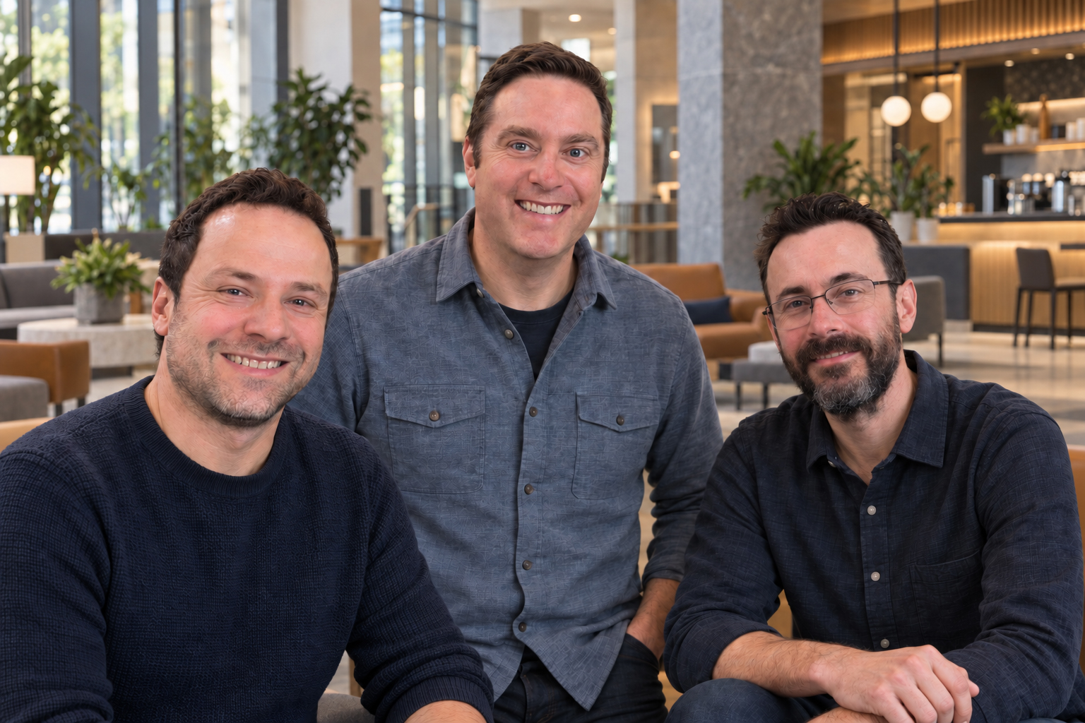Chief Technical Officer David Garcia Quintas (from left), Chief Operating Officer and Chief Revenue Officer Adam Sewall, and CEO Diego Ferreiro Val.