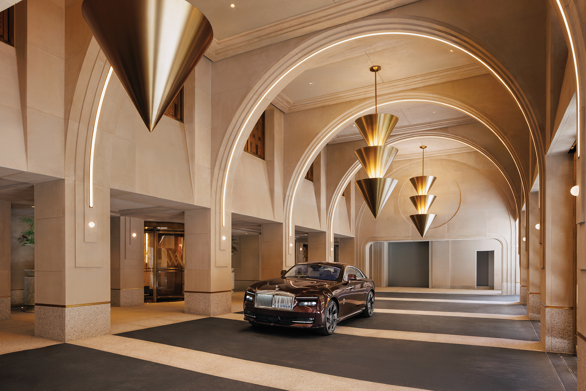 The private porte-cochère on East 50th Street was completed over the summer.