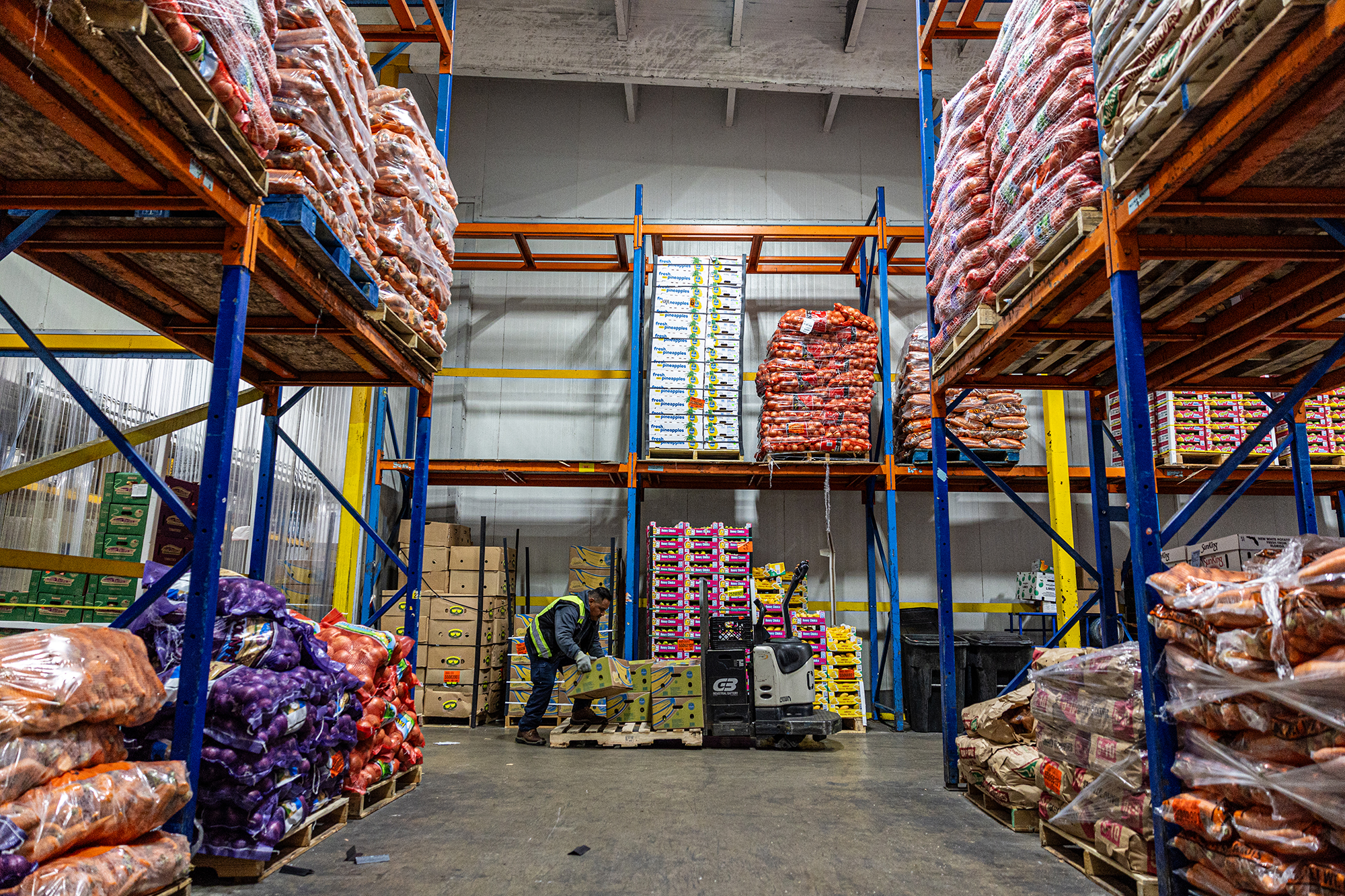 Wholesale produce warehouse in Los Angeles.